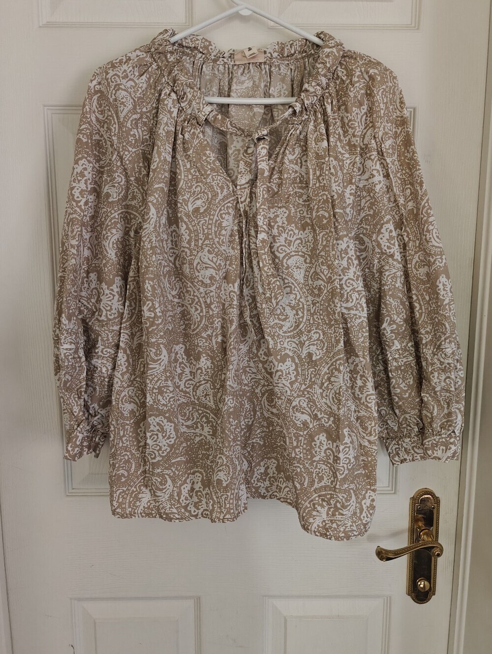 A.N.A Paisley Print Poet Sleeve Blouse